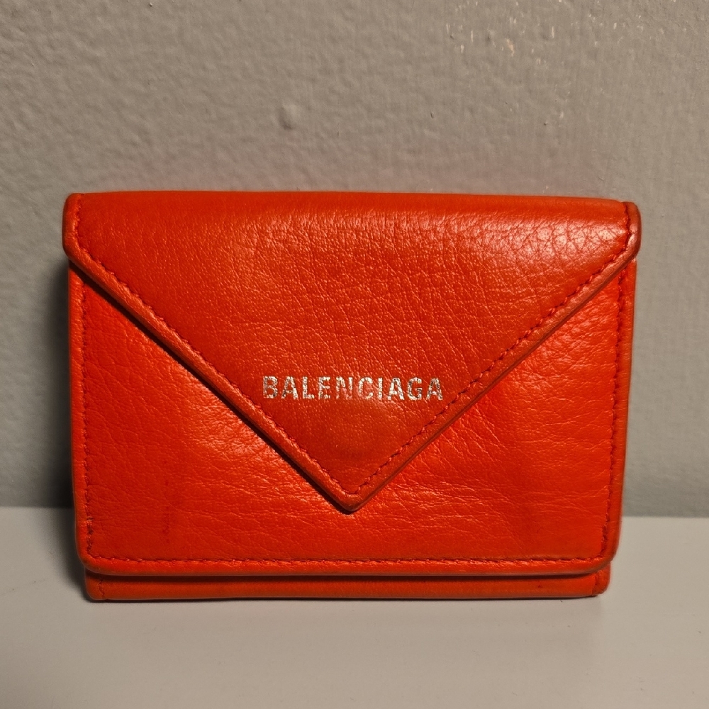 Balenciaga Red Leather Wallet